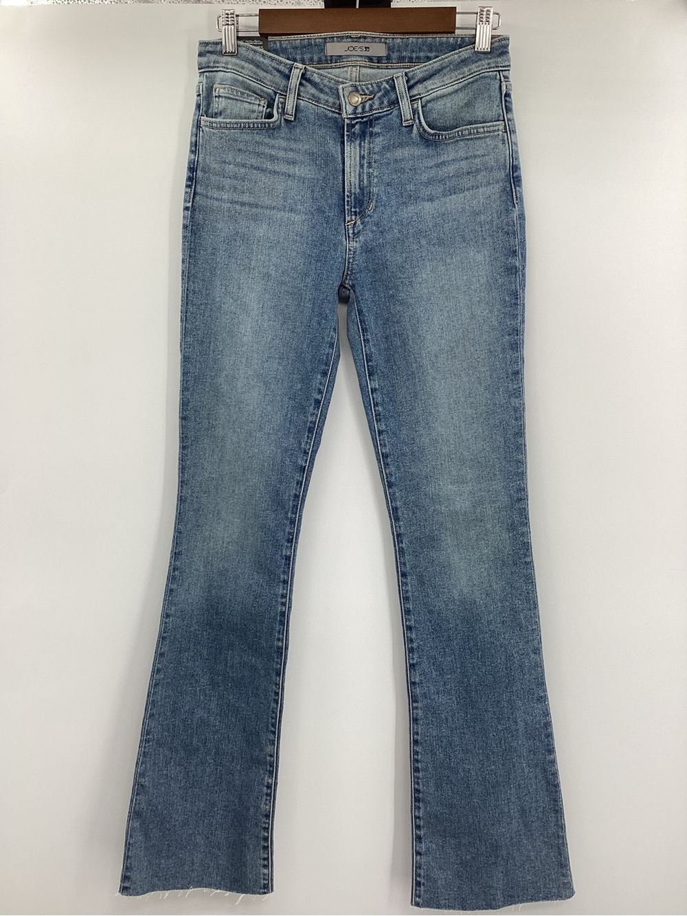 Joe's Mid-Rise Moreland Light Wash Bootcut raw hem Jeans